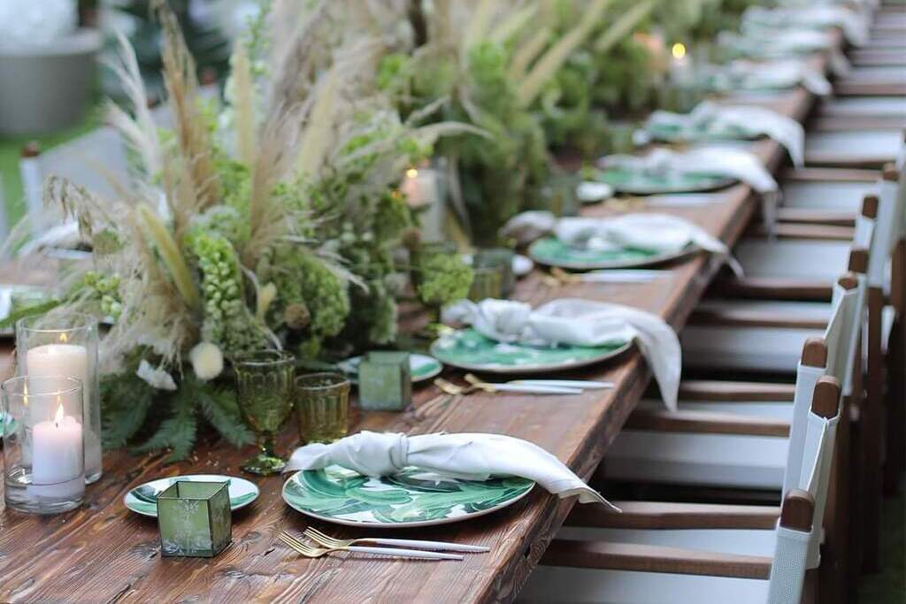 Composizione floreale matrimonio botanical