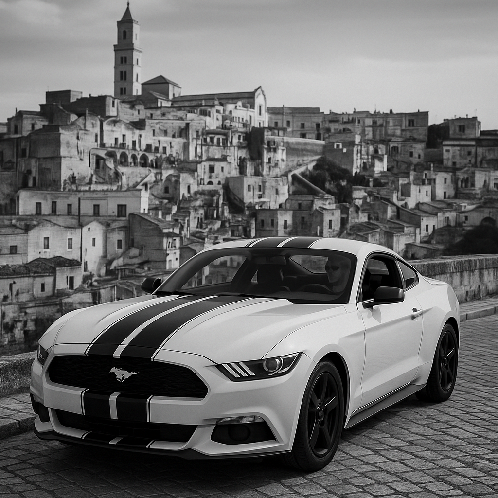 Ford Mustang V6 2016 – Da Peschici a Bari, Brindisi, Taranto, Lecce, Napoli e Matera: la leggenda americana che attraversa il cuore d’arte del Sud Italia