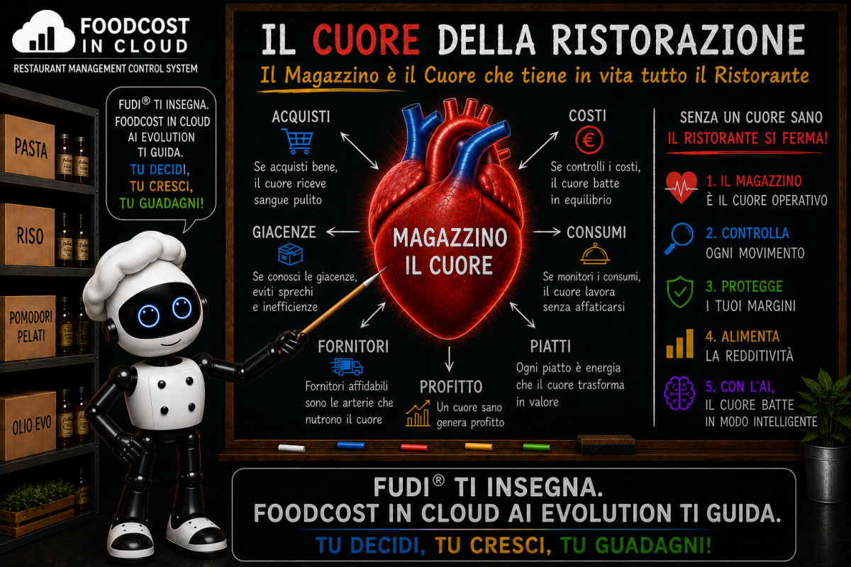 Perché il magazzino è il cuore della ristorazione – FoodCost in Cloud AI Evolution (FODY)